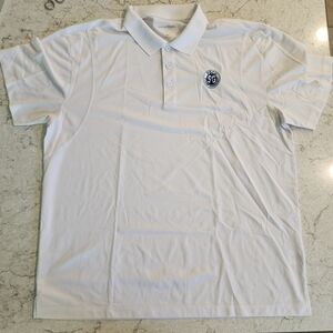 Florida Gulf Coast University Sudent Govt Emblem White Men Polo Shirt S XXL NWT